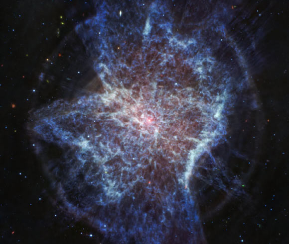 Cette image Webb / Miri montre la nébuleuse planétaire NGC 6072. Crédit d'image: NASA / ESA / CSA / STSCI.
