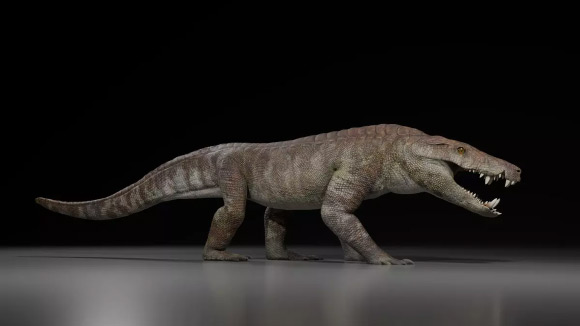 Life reconstruction of Kostensuchus atrox. Image credit: Gabriel Diaz Yanten.