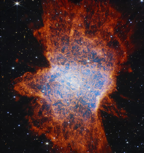 This Webb/NIRCam image shows NGC 6072, a planetary nebula approximately 4,048 light-years away in the constellation of Scorpius. Image credit: NASA / ESA / CSA / STScI.