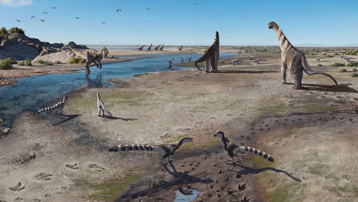 Des empreintes de dinosaures vieilles de 160 millions d'années découvertes au Chili