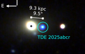 Des astronomes repèrent un trou noir supermassif errant loin du cœur de sa galaxie