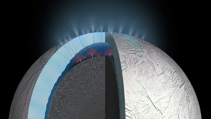 Cassini révèle une diversité surprenante dans les grains de sel de l'océan d'Encelade
